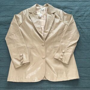 HYFVE Faux Leather Blazer Size M NWT